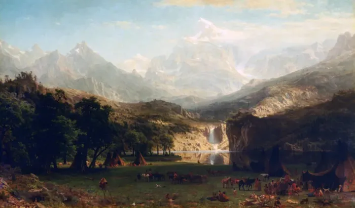 Framed Print : The Rocky Mountains, Landers Peak, 1863. Artist: Albert Bierstadt Framed Print : The Rocky Mountains, Landers Peak, 1863. Artist: Albert Bierstadt