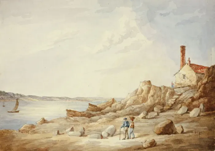 Framed Print : Rocky Shore, n. d. Creator: Elizabeth Murray Framed Print : Rocky Shore, n. d. Creator: Elizabeth Murray