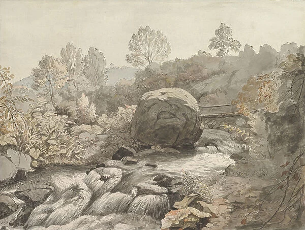 A Rocky Stream, Italy, ca. 1786-91. Creator: Samuel Woodforde