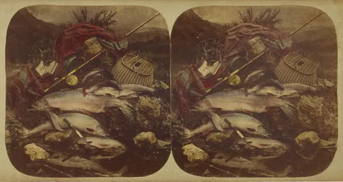 Framed Print : The Rod. A Scene in the Highlands. about 1865. Creator: Unknown Framed Print : The Rod. A Scene in the Highlands. about 1865. Creator: Unknown