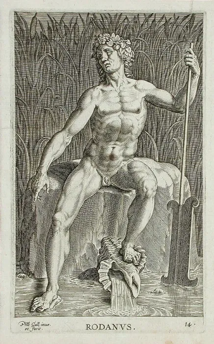 Framed Print : Rodanus, 1586. Creator: Philip Galle Framed Print : Rodanus, 1586. Creator: Philip Galle