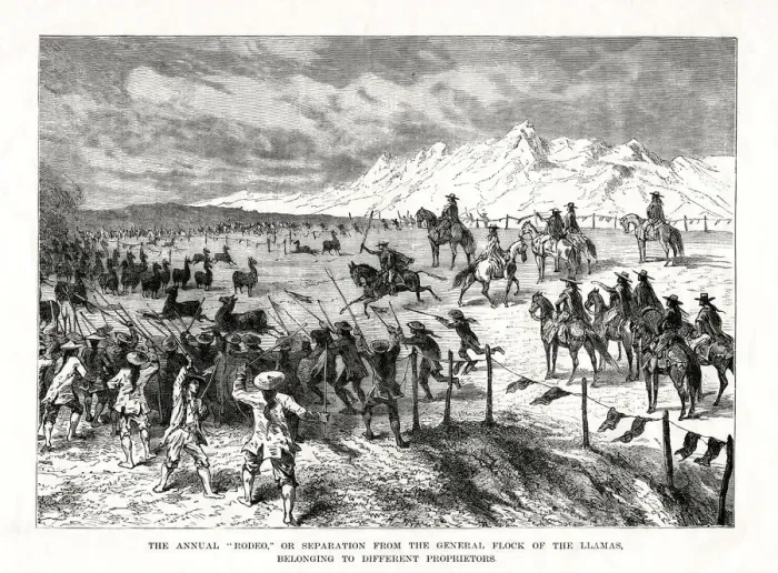 Framed Print : Rodeo, South America, 1877 Framed Print : Rodeo, South America, 1877