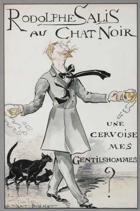 Framed Print : Rodolphe Salis au Chat Noir, c. 1890. Creator: Tiret-Bognet, Georges (1855-1935) Framed Print : Rodolphe Salis au Chat Noir, c. 1890. Creator: Tiret-Bognet, Georges (1855-1935)