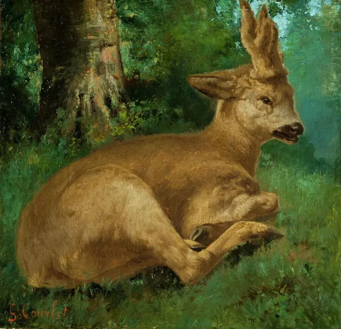 Framed Print : Roebuck. Creator: Courbet, Gustave (1819-1877) Framed Print : Roebuck. Creator: Courbet, Gustave (1819-1877)