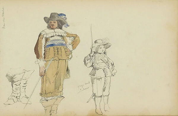 Roelof Bicker and a boy in seventeenth-century clothing, c. 1846-c. 1882. Creator: Cornelis Springer