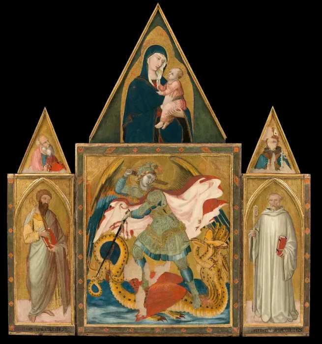 Framed Print : Rofeno Abbey Poliptych, 1330-1335. Artist: Lorenzetti, Ambrogio (ca 1290-ca 1348) Framed Print : Rofeno Abbey Poliptych, 1330-1335. Artist: Lorenzetti, Ambrogio (ca 1290-ca 1348)