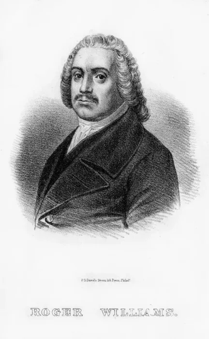 Framed Print : Roger Williams, Anglo-American theologian, 1854 Framed Print : Roger Williams, Anglo-American theologian, 1854