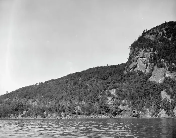 Framed Print : Rogers Rock, Lake George, N.Y. between 1900 and 1910. Creator: William H. Jackson Framed Print : Rogers Rock, Lake George, N.Y. between 1900 and 1910. Creator: William H. Jackson