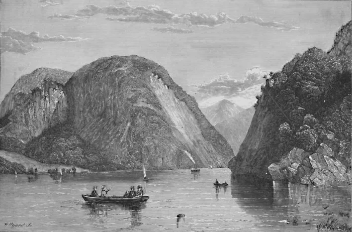 Framed Print : Rogers Slide, Lake George, 1838, (1883). Artist: G. Wyand Framed Print : Rogers Slide, Lake George, 1838, (1883). Artist: G. Wyand