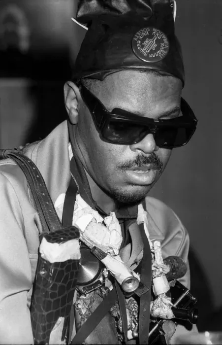 Framed Print : Roland Kirk, London, 1976. Artist: Brian O Connor Framed Print : Roland Kirk, London, 1976. Artist: Brian O Connor