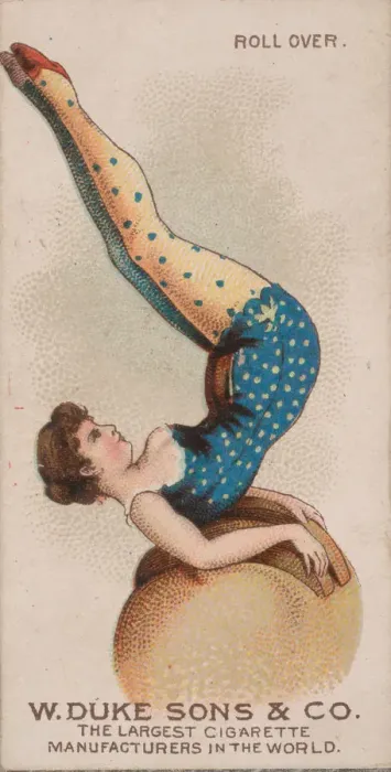 Framed Print : Roll Over, from the Gymnastic Exercises series (N77) for Duke brand cigarettes, 1887 Framed Print : Roll Over, from the Gymnastic Exercises series (N77) for Duke brand cigarettes, 1887