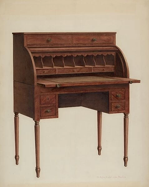 Roll-top Desk, 1941. Creator: M. Rosenshield-von-Paulin