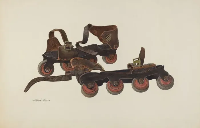 Framed Print : Roller Skates, c. 1941. Creator: Albert Rudin Framed Print : Roller Skates, c. 1941. Creator: Albert Rudin