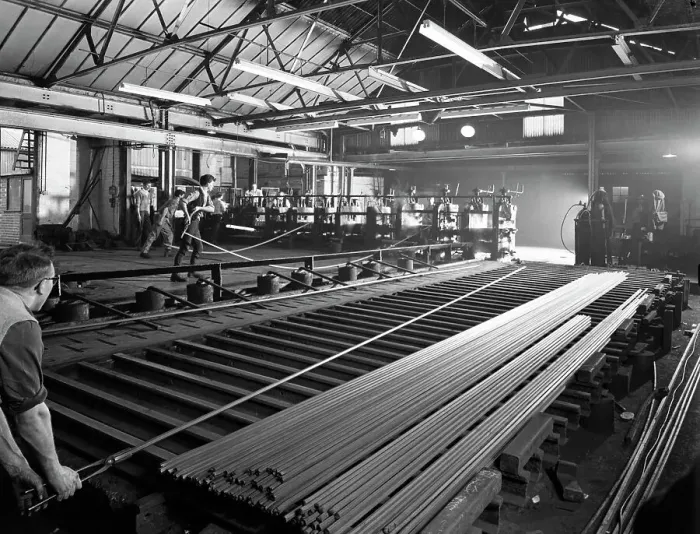 Framed Print : Rolling hexagonal rods, Edgar Allen Steel Foundry, Sheffield, South Yorkshire, 1962 Framed Print : Rolling hexagonal rods, Edgar Allen Steel Foundry, Sheffield, South Yorkshire, 1962