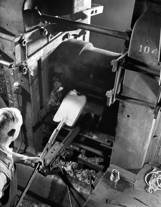 Framed Print : Rolling hot spades, garden tool manufacture, Sheffield, South Yorkshire, 1966. Artist Framed Print : Rolling hot spades, garden tool manufacture, Sheffield, South Yorkshire, 1966. Artist
