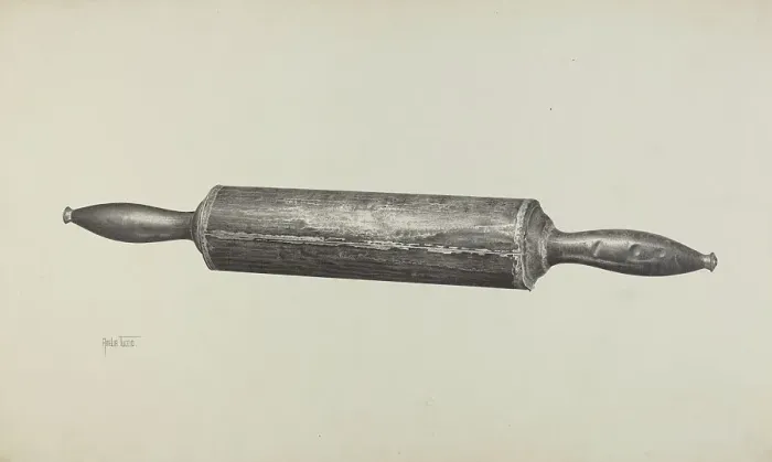 Framed Print : Rolling Pin, c. 1941. Creator: Amelia Tuccio Framed Print : Rolling Pin, c. 1941. Creator: Amelia Tuccio