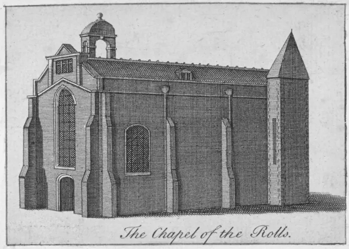 Framed Print : Rolls Chapel, Chancery Lane, City of London, 1750 Framed Print : Rolls Chapel, Chancery Lane, City of London, 1750