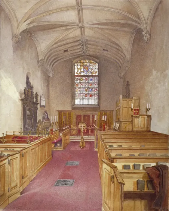 Framed Print : Rolls Chapel, Chancery Lane, London, 1886. Artist: John Crowther Framed Print : Rolls Chapel, Chancery Lane, London, 1886. Artist: John Crowther