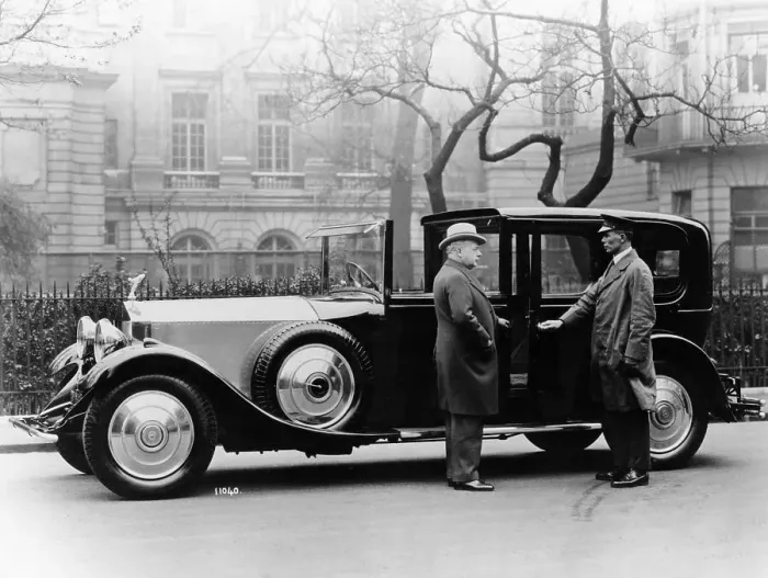 Framed Print : Rolls Royce with chauffeur Framed Print : Rolls Royce with chauffeur