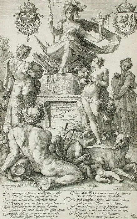 Framed Print : Roma, 1586. Creator: Hendrik Goltzius Framed Print : Roma, 1586. Creator: Hendrik Goltzius