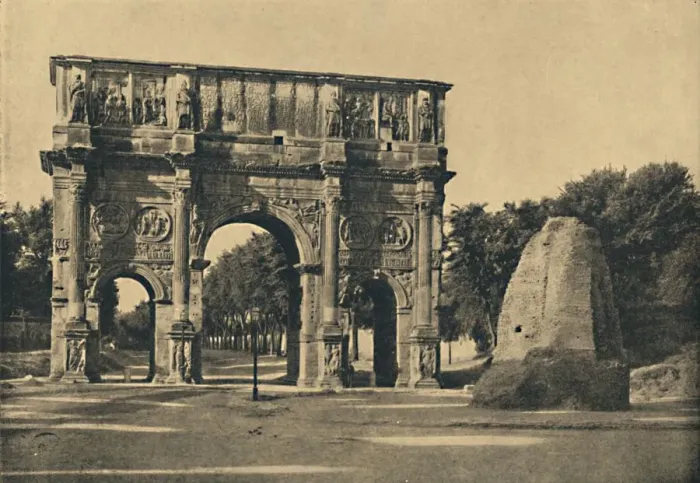 Framed Print : Roma - Arch of Constantine (AD 315), 1910 Framed Print : Roma - Arch of Constantine (AD 315), 1910