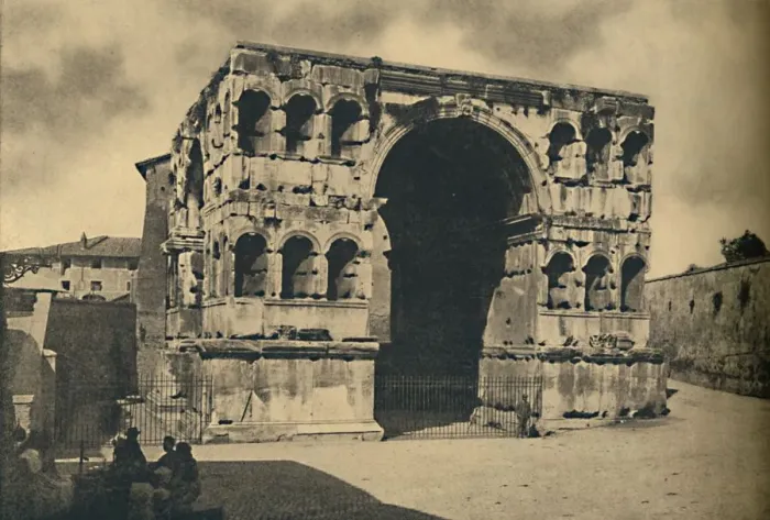 Framed Print : Roma - Arch of Janus Quadrifrons in the Forum Boarium, 1910 Framed Print : Roma - Arch of Janus Quadrifrons in the Forum Boarium, 1910