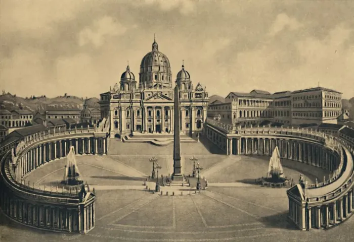 Framed Print : Roma - Basilica and Square of S. Peter. Vatican Palace, 1910 Framed Print : Roma - Basilica and Square of S. Peter. Vatican Palace, 1910