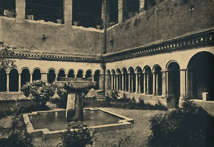 Framed Print : Roma - Cloisters of SS. Quattro Coronati on the Caelian Hill. Built in 1113, 1910 Framed Print : Roma - Cloisters of SS. Quattro Coronati on the Caelian Hill. Built in 1113, 1910