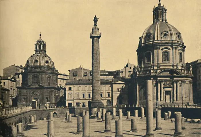 Framed Print : Roma - Column of Trajan, 1910 Framed Print : Roma - Column of Trajan, 1910