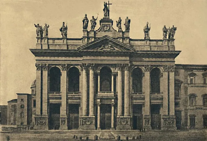 Framed Print : Roma - Facade of the Basilica of St. John Lateran (Ales. Galilei, 1734), 1910 Framed Print : Roma - Facade of the Basilica of St. John Lateran (Ales. Galilei, 1734), 1910