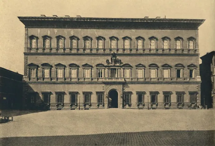 Framed Print : Roma - Farnese Palace, 1910 Framed Print : Roma - Farnese Palace, 1910