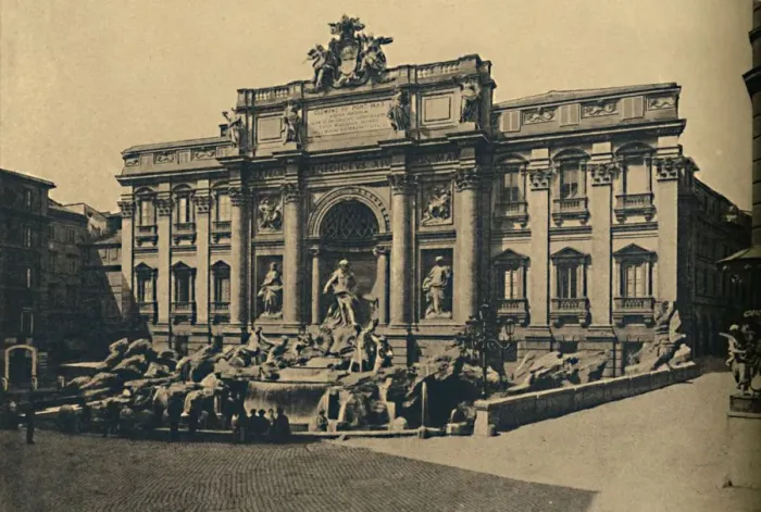 Framed Print : Roma - Fountain of Trevi, 1910 Framed Print : Roma - Fountain of Trevi, 1910