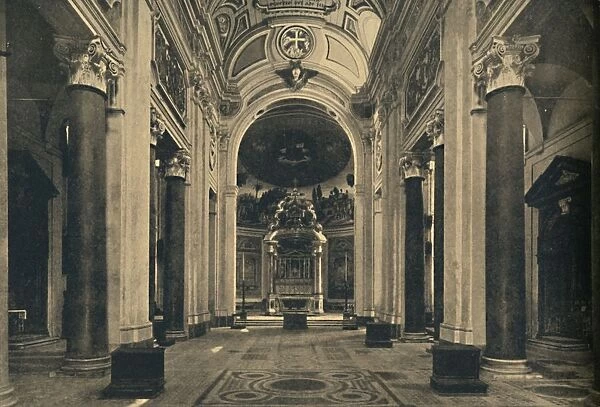 Roma - Interior of the Basilica of the Holy Cross of Jerusalem, 1910