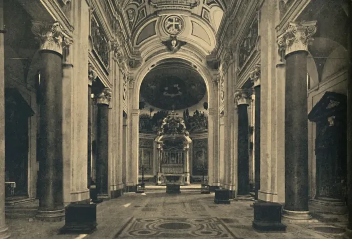 Framed Print : Roma - Interior of the Basilica of the Holy Cross of Jerusalem, 1910 Framed Print : Roma - Interior of the Basilica of the Holy Cross of Jerusalem, 1910