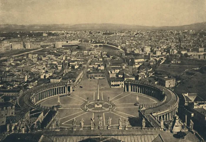 Framed Print : Roma - Panaromic View from the cupola of St. Peter s, 1910 Framed Print : Roma - Panaromic View from the cupola of St. Peter s, 1910