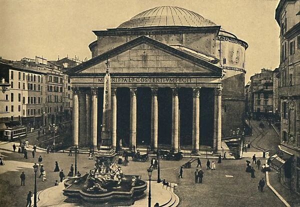 Roma - Pantheon of Agrippa and Fountain of the Rotonda, 1910
