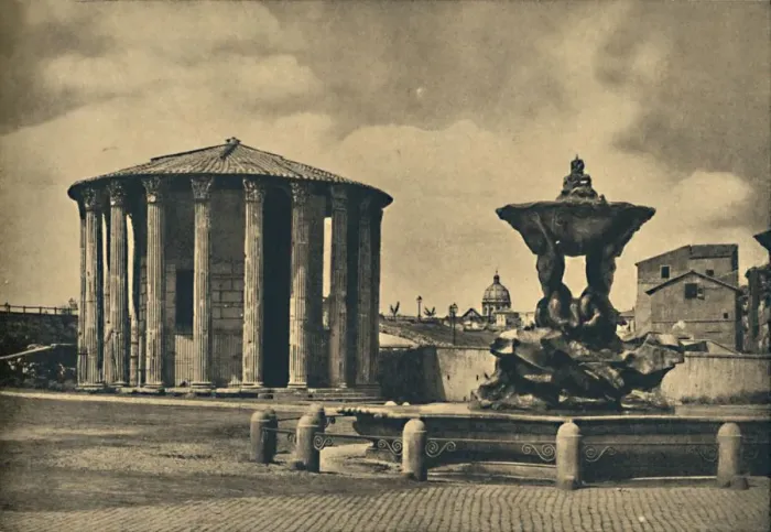 Framed Print : Roma - Piazza Bocca della Verita, 1910 Framed Print : Roma - Piazza Bocca della Verita, 1910