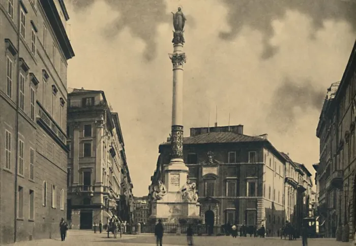Framed Print : Roma - Piazza di Spagna, 1910