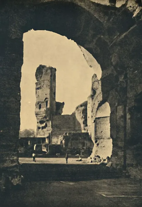 Framed Print : Roma - Remains of the Baths of Caracalla on the Appian Way, 1910 Framed Print : Roma - Remains of the Baths of Caracalla on the Appian Way, 1910