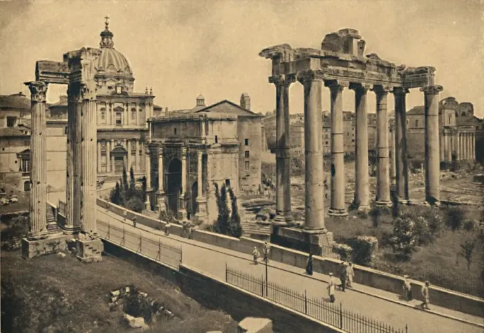 Framed Print : Roma - Roman Forum, 1910 Framed Print : Roma - Roman Forum, 1910