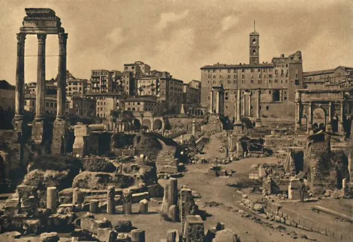 Framed Print : Roma - The Roman Forum and the Capitoline Hill, 1910 Framed Print : Roma - The Roman Forum and the Capitoline Hill, 1910
