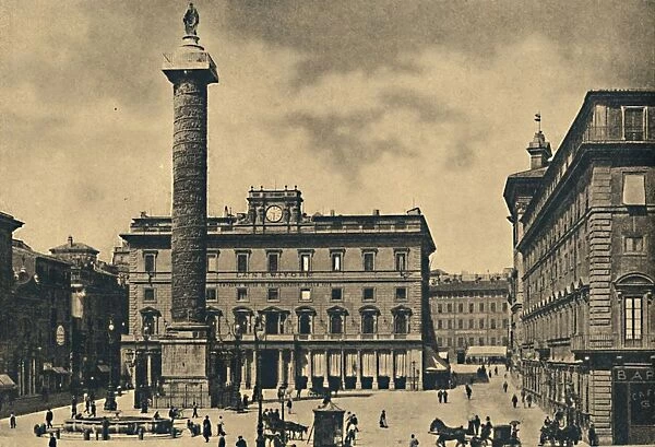 Roma - Square and Column of Marcus Aurelius, 1910