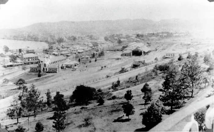 Framed Print : Roma Street Railway Yards, c1880s. Creator: Unknown Framed Print : Roma Street Railway Yards, c1880s. Creator: Unknown