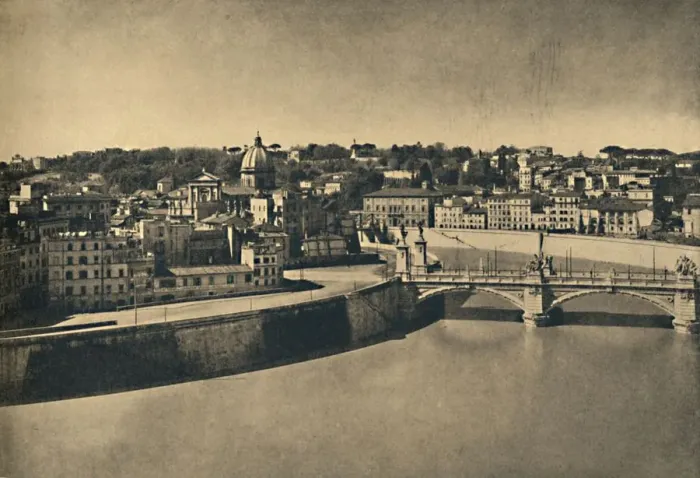 Framed Print : Roma - View of the new bridge of Victor Emmanuel, 1910 Framed Print : Roma - View of the new bridge of Victor Emmanuel, 1910