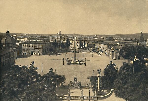 Roma - View from the Pincian Garden: Square of the Popolo (poplar-trees), 1910