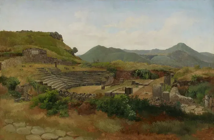 Framed Print : Roman amphitheatre at Frascati in the Alban Hills, 1848. Creator: Gustav Wilhelm Palm Framed Print : Roman amphitheatre at Frascati in the Alban Hills, 1848. Creator: Gustav Wilhelm Palm