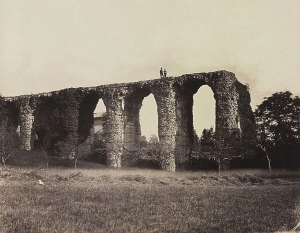 Roman Aqueduct, Beaunant, France, c. 1857. Creator: F. Chabrol (French)