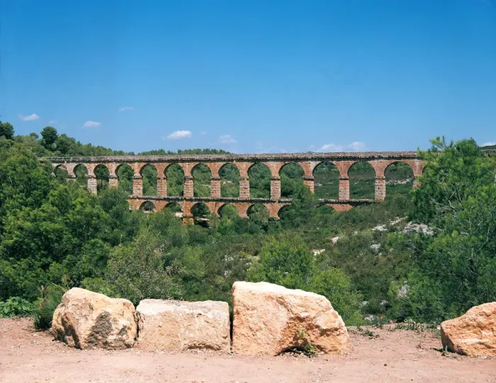 Framed Print : Roman aqueduct in Tarragona, known as the Devils Bridge. 1st century Framed Print : Roman aqueduct in Tarragona, known as the Devils Bridge. 1st century