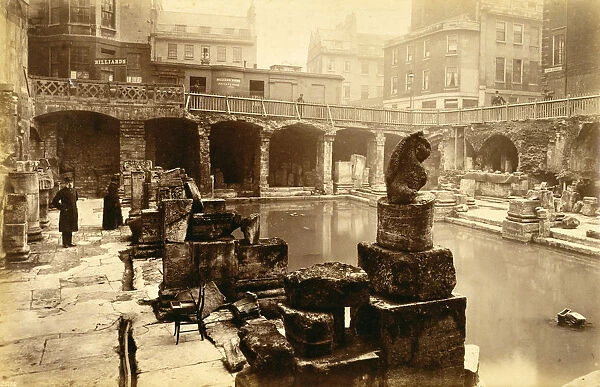 The Roman baths, Bath, 19th century