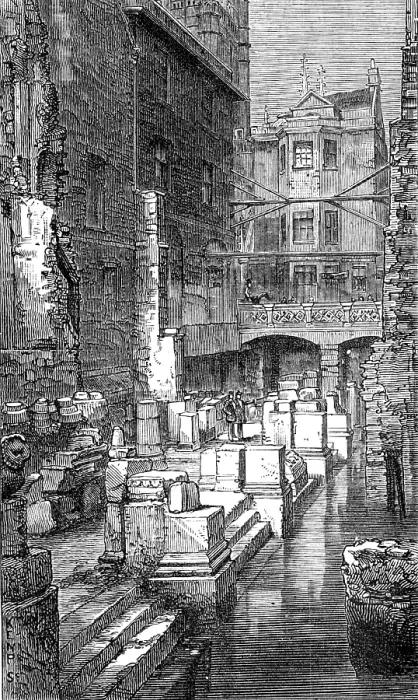 Framed Print : Roman baths discovered at Bath, 1883. Creator: Kemp Framed Print : Roman baths discovered at Bath, 1883. Creator: Kemp